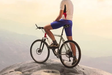 Riding Bike On The Mountain iPhone 4s Wallpapers Download
