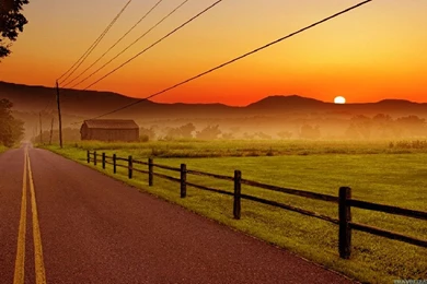 Wallpapers African Sunset Nice Rural Scenes 1366x768