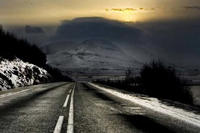 Mountain Road Sunrise Android Wallpapers Free Download