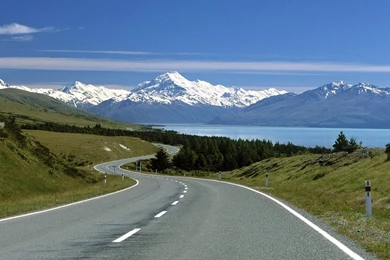 Mountain Road Side View   Wallpaper.