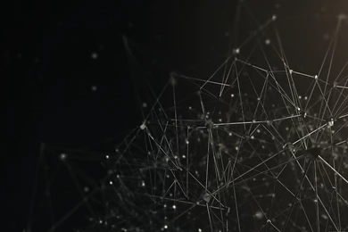 3D Abstract Background, Black Thin Lines In A Unique Shape, Black ...