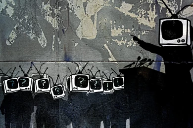 Wallpapers Creative Street Art Television Rules The Nation HD ...