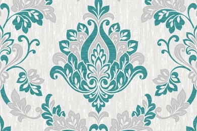 Vymura Senator Damask Glitter Wallpapers Teal And Silver   M1030