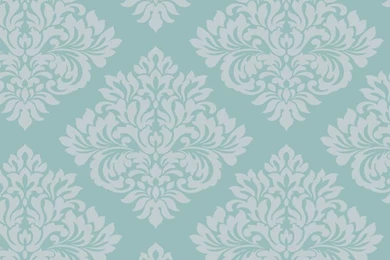 Teal / Silver Glitter Damask Wallpapers