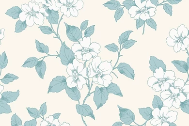 Rasch Jardin Floral Leaf Pattern Silver Teal Flower Wallpapers 204544