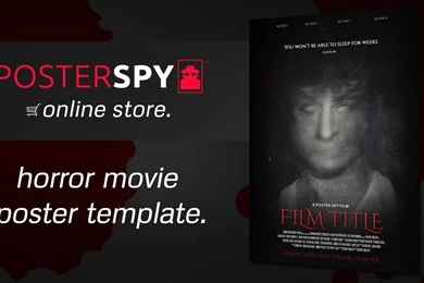 Horror Movie Poster Template PSD   Poster Spy Online Store   YouTube