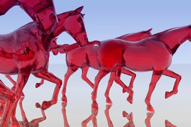 3D Horse Red Effect For Computer Wallpapers Wallpaper, Size ...