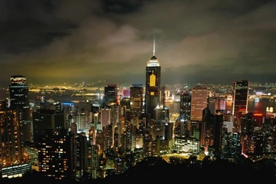 Hong Kong Night Views From The Peak Hong Kong Victoria Peak ...