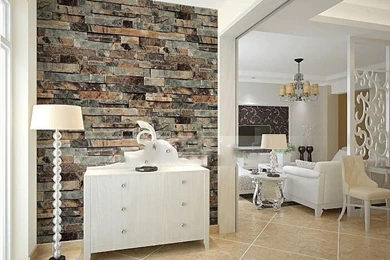 3d Wallpapers Stone Modern Dining Room Wallpaper Backgrounds Wall ...