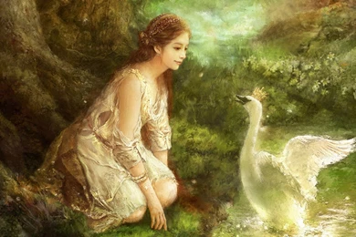 Swan Princess Art Paintings Wallpapers HD, HD Desktop Wallpapers