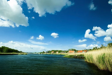 Riverside Village, Cloud, Sky, Nature, 2560x1600 HD Wallpapers And ...