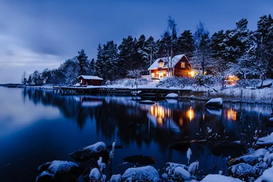 Sweden Winter Landscape   Wallpaper.