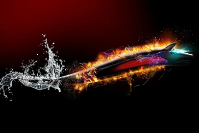 Download Wallpapers 1920x1080 Wolf, Anti virus, Fire, Water, Drops ...