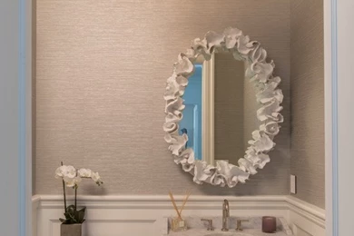 Powder Room Wainscoting   Contemporary   Bathroom   Material Girls