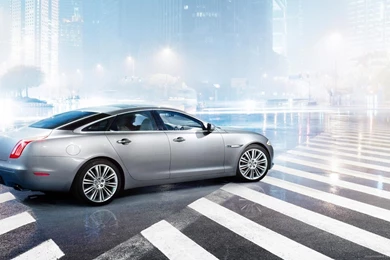 Download 1600x900 Crosswalk Jaguar XJ Wallpapers