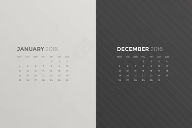 2016 Calendar Desktop Backgrounds Pack : Medialoot