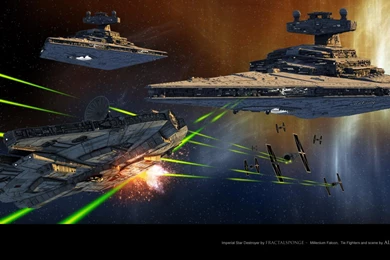 Millennium Falcon Star Destroyer Star Wars Wallpapers   (