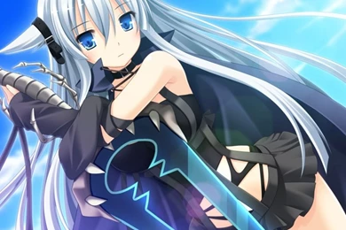 Download Wallpapers 800x600 Anime, Girl, Eyes, Blue, Weapons, Sky ...