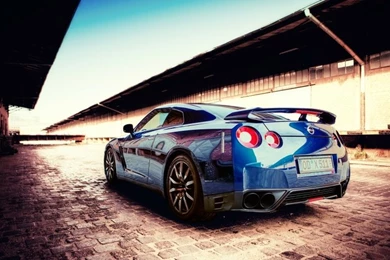 Blue,cars Blue Cars Nissan Scenic Vehicles Reflections Nissan Gtr ...