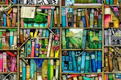 Bookshelf By Colin Thompson For iPhone Cases, Framed Art Prints ...