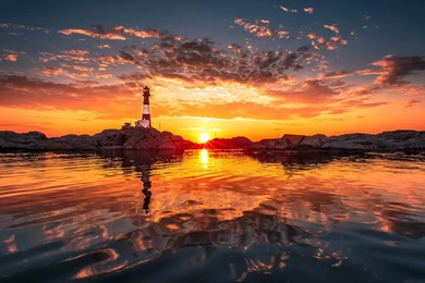 The Perfect Lighthouse Sunset Picture Wallpapers