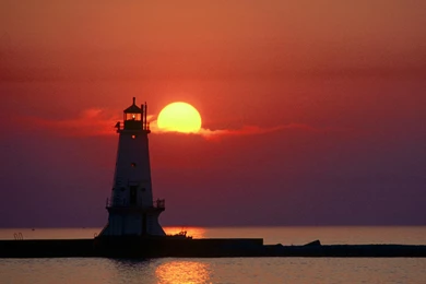 Lighthouses Sunset Desktop Backgrounds