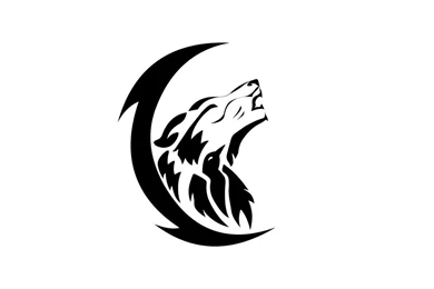 Wallpapers Fire Wolf On The Moon 1024x768