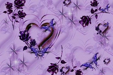 Purple Animation Hearts