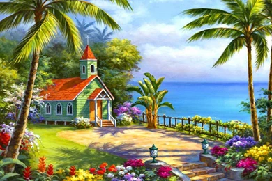 TROPICAL PARADISE WALLPAPER   (