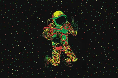 Download HD Space, Astronaut, Bong, Cannabis Wallpapers