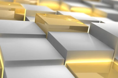 Download Wallpapers 2560x1024 Cubes, Silver, Gold, Form Dual ...