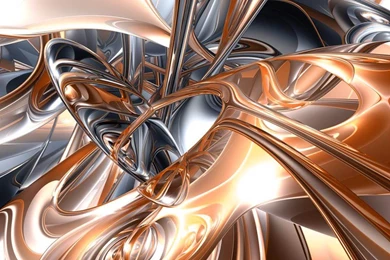 Desktop Wallpapers » 3D Backgrounds » Gold And Silver Design » Www ...