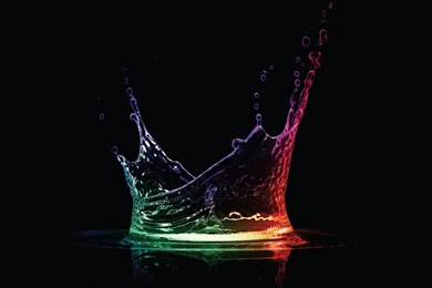 3d Rainbow Water Drop Black Android Wallpapers Free Download