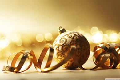 Golden Christmas Ball HD Desktop Wallpapers : Widescreen : High ...