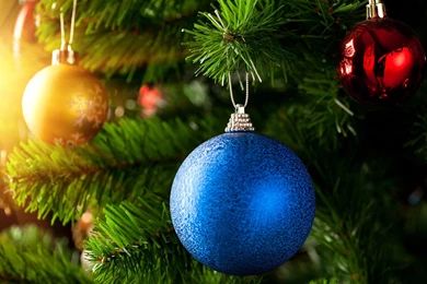 Blue Christmas Ball Wallpapers