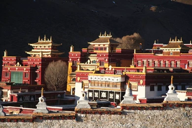Litang Monastery Tibetan Sichuan Province High Resolution