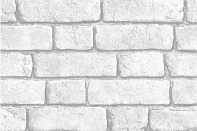 Muriva Bluff White Brick Effect Embossed Blown Vinyl Wallpapers J30309