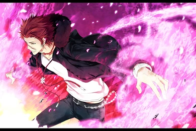 K (anime) Red Hair Suou Mikoto (k) Yellow Eyes Yun (neo ...