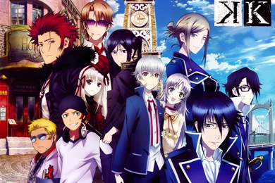Anime Series K Project Group Friend Girls Guys Blue Sky Wallpapers ...