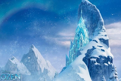 Snow, Mountains, Disney, Frozen, Castle, Winter, Ice :: Wallpapers