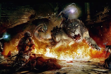 Download Wallpapers 2560x1440 Dragons Dogma, Beast, Fire, Magic ...