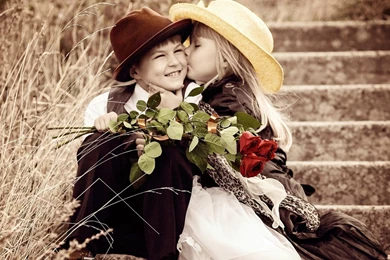 Kids Lovely First Kiss Wallpapers   1920x1080   899800