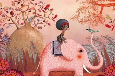 AFRICAN ART PAINTING WALLPAPER   (