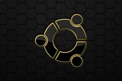 Wallpaper: Yellow, Black, Os, Ubuntu, Logo, Black Backgrounds ...
