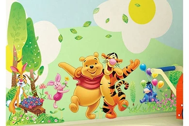Winnie The Pooh Wall Sticker Cartoon Tiger Wall Decal Art Stickers ...