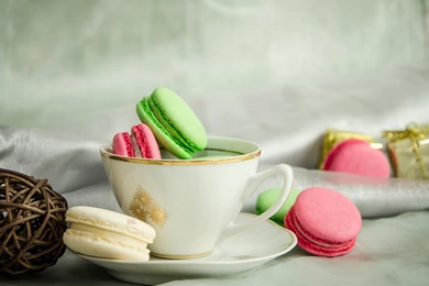 Food Sweet Cup Mug Dish Macaroon Macaron Backgrounds Wallpapers ...