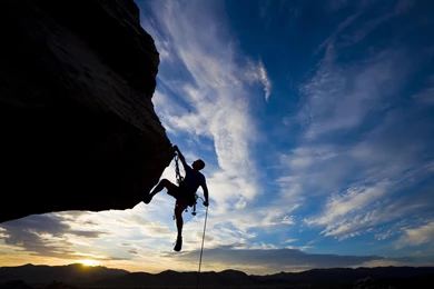 Climber Extreme Silhouette Climbing Rock