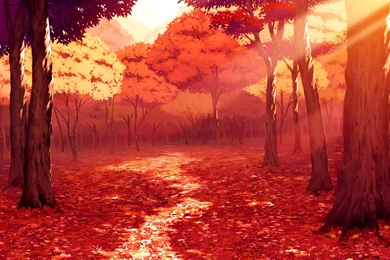 Anime Autumn Scenery