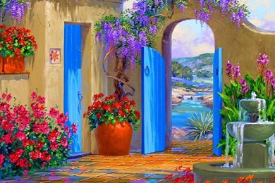 HILL COUNTRY OVERLOOK WALLPAPER   (