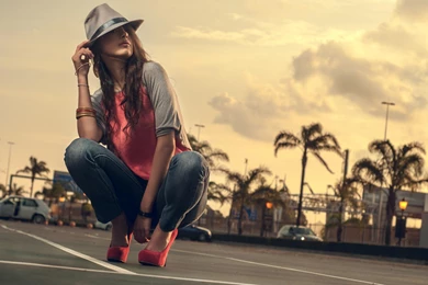 Female Wallpapers Cap, Fashion, Girl, Model 2560x1600   Jootix ...